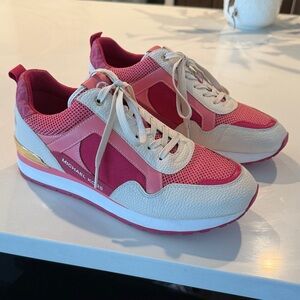Michael Kors Pink and White Athletic Shoes - size 9
